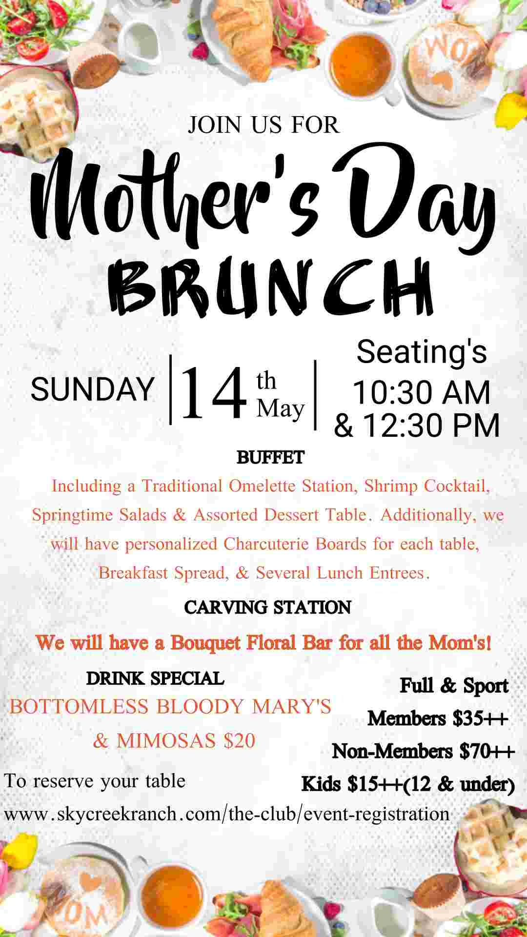 Sky Creek Ranch Golf Club Dallas Public Course Mother's Day Brunch